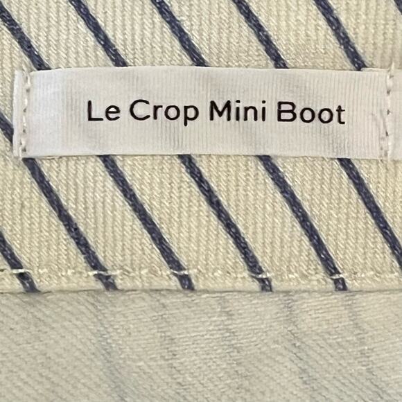 FRAME LE CROP MINI BOOT PINSTRIPE‎ JEANS IN COBALT MULTI NWT WOMEN'S SIZE 25 - Picture 12 of 16